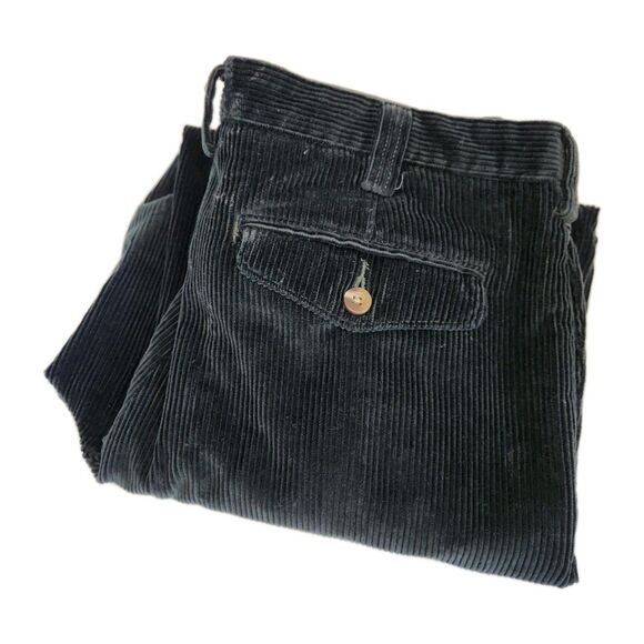 L.L. Bean Corduroy Pants Men's 34x31 Green Pleated Classic Fit Straight 90's - Picture 1 of 4